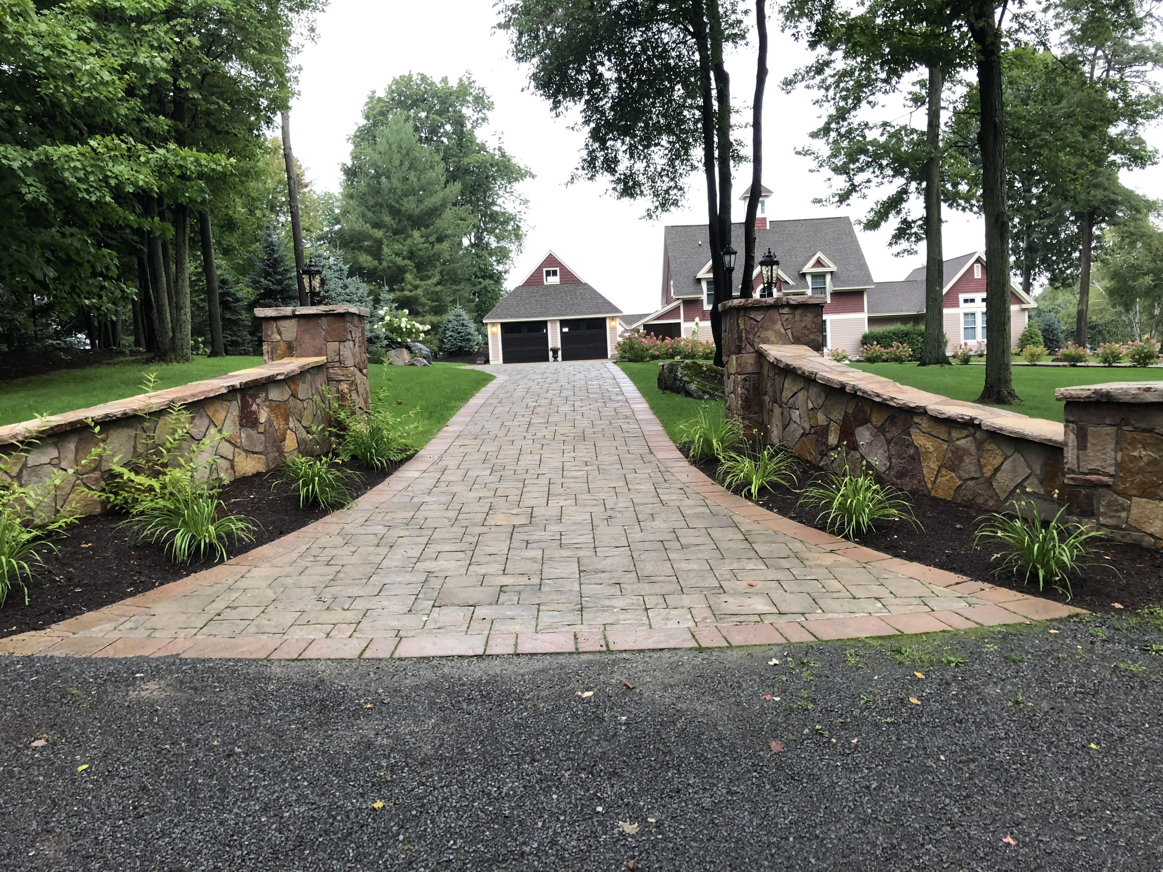 Natural Stone Pillar Entry